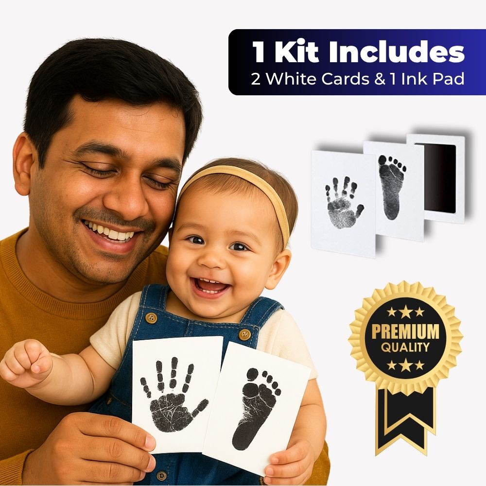 Inkless Baby Foot & Hands Print Kit (Including Cards and Inkpad)